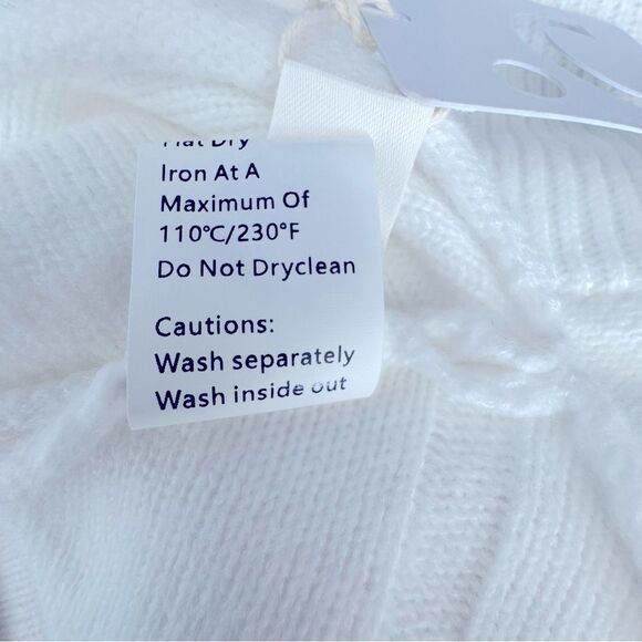 Commense Mock Neck White Piping Chunky Turtleneck SZ XS NEW - Picture 14 of 15